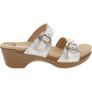 Dansko Women's Sophie Sandals - Ivory metallic - Size 39 or US 8